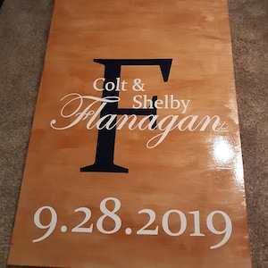 Wedding Cornhole Custom Decal Set of 2 Vinyl Personalized Corn Hole Decal Initial Names Date Wedding Themed Party Anniversary Cornhole Decal