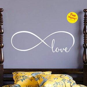 Infinity Love Decal Wall Vinyl FREE SHIPPING Sticker Family Kids Room ...