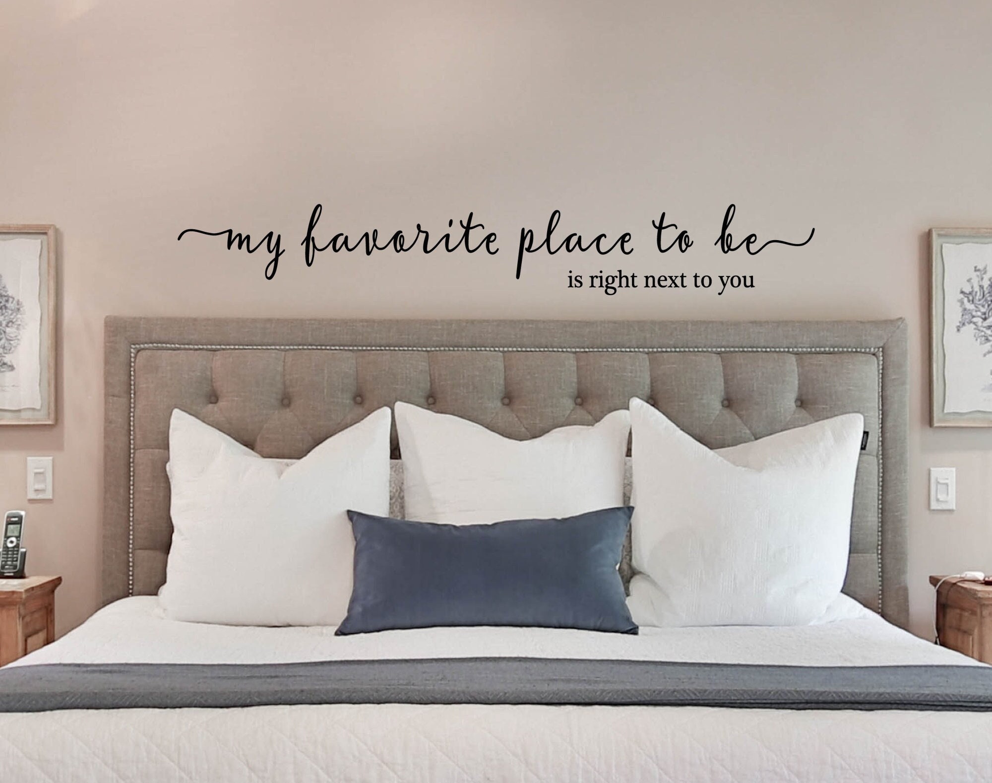 My Favorite Place To Be Is Right Next To You Decal Wall Vinyl Sticker Motivational Quote Wall Art Inspirational Marriage Wedding Gift Decal