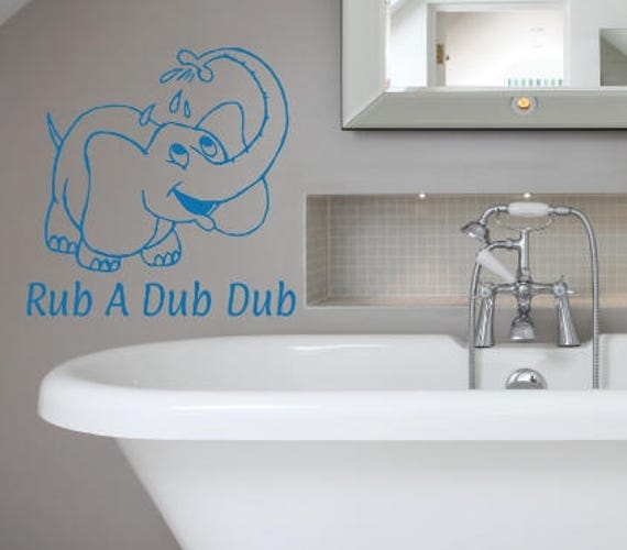 Stickers Rub A Dub Dub Wall Art Bathroom Vinyl Decals