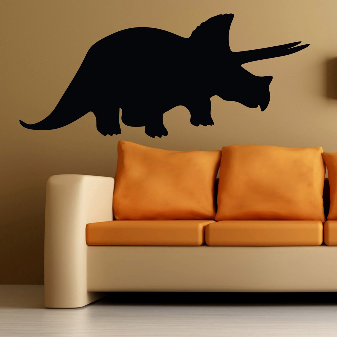Triceratops Dinosaur Vinyl Decal For Boy's Or Girl's