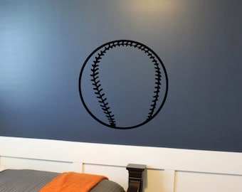 Baseball Decal - Wall Vinyl Sticker Kids Room Mural Home Sports Boys Girls Softball Theme Pitch Nursery Sports Theme Baseball Theme Decor