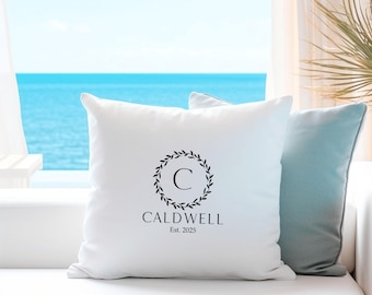 Personalized Wedding Pillow Cover Family Name Throw Pillow Customize w/ Names & Wedding Date Pillow Cover Wedding Gift Shower Pillow Cover