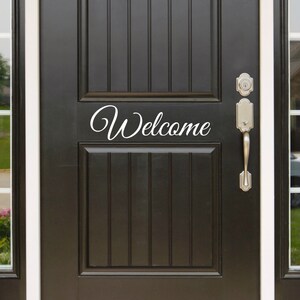 Welcome Door Decal Vinyl Sticker Welcome Door Decal Sticker Entryway Kitchen Welcoming Door Decal Greetings Sticker Wall Art