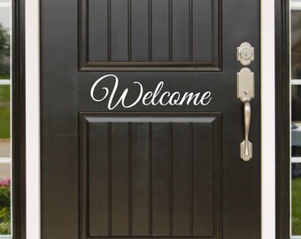 Welcome Door Decal Vinyl Sticker Welcome Door Decal Sticker Entryway Kitchen Welcoming Door Decal Greetings Sticker Wall Art