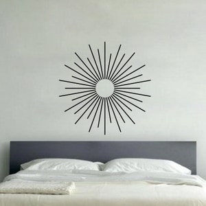 Starburst Lines Decal Wall Vinyl Sticker Family Kids Room Mural Home Symbol Shape Retro Design Decor Decal