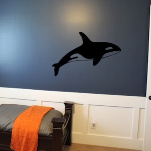 Killer Whale Decal Wall Vinyl Sticker Family Kids Room Mural Ocean Theme Sea Fantasy Cute Fish Florida Dolphin Shark Blackfish Seaworld