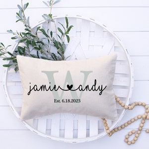 Personalized Wedding Gift Throw Pillow Customize w Names & Wedding Date Pillow for Wedding Gift Pillow Shower Gift Housewarming Gift Pillow
