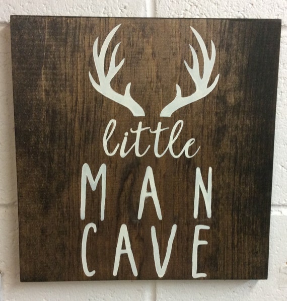 Items similar to Little Man Cave wood Sign | Nursery Decor | Baby ...