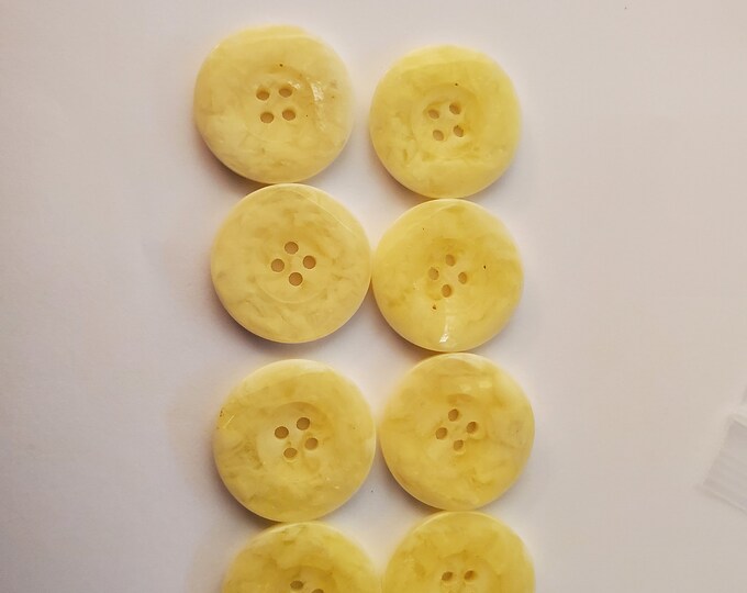 8 Large Cream Colored Buttons Sewing Buttons #LMSB-00210