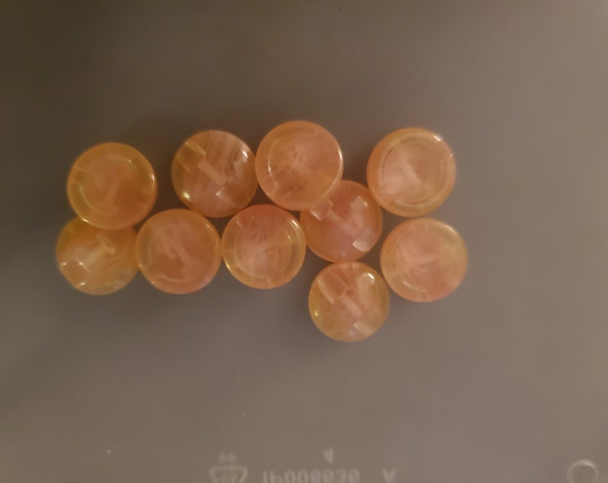 Sewing Buttons Craft Colorful Buttons 10 Light Cream Colored Candy Buttons #LMSB-00188
