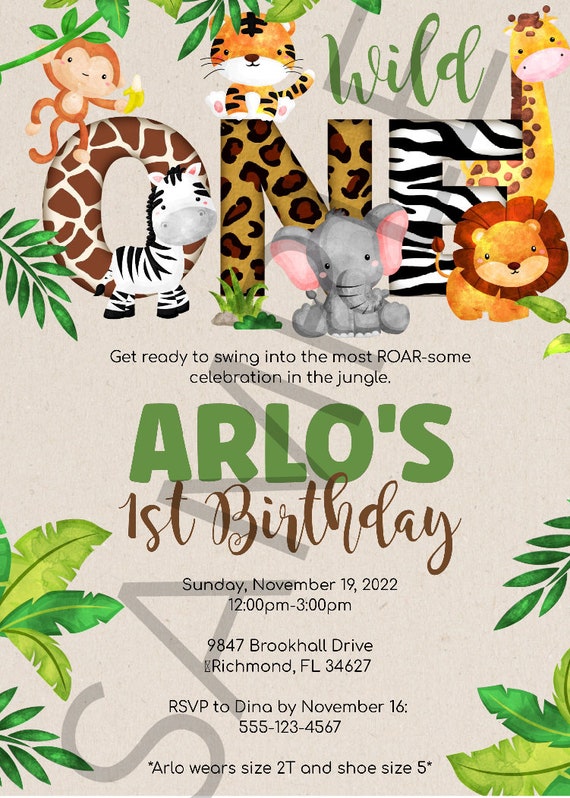 Safari invitations sale