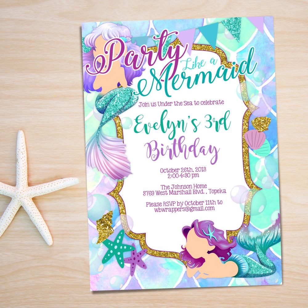 mermaid-birthday-party-invitation-template-under-the-sea-etsy