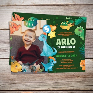 Dinosaur Birthday Invitation, Dinosaur Invitation for Dinosaur Birthday - Digital download Invitations, instant download, phone invitation