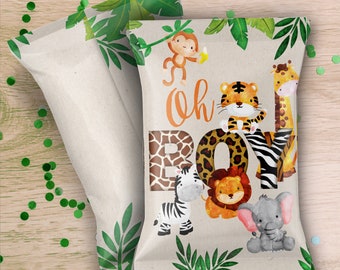 Jungle BOY Baby Shower Chip Bag Wrappers - Printable File to Make Your Own - Oh Boy Baby Shower Snack Bags - Decor - Favor Bags - Goody Bags