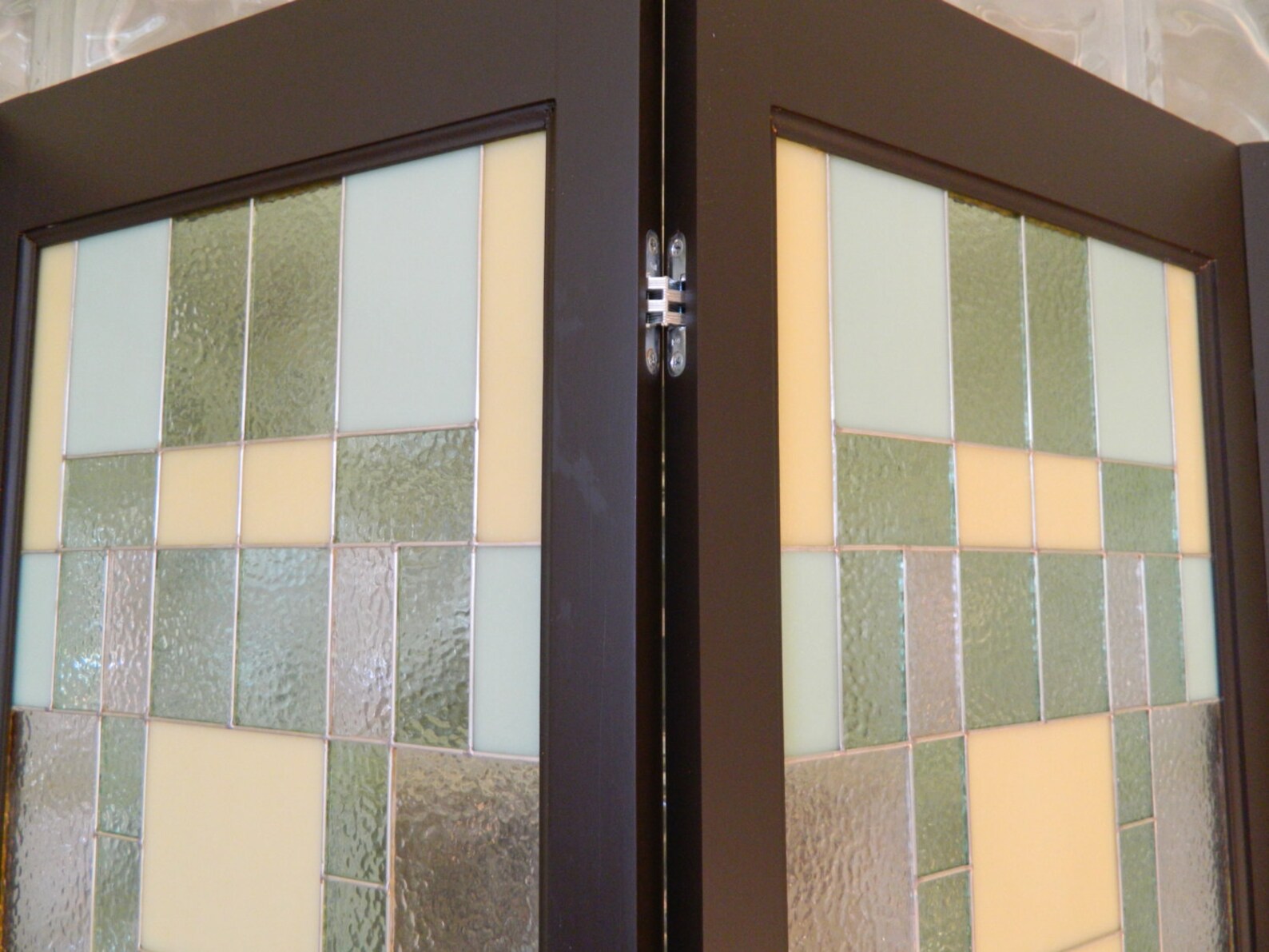 Stained Glass Room Divider 4 Panel Screen Riesling Java Etsy