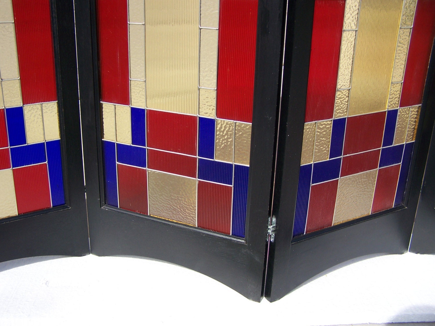 Stained Glass Room Divider 4 Panel Screen, Seville Model by Adair Glass