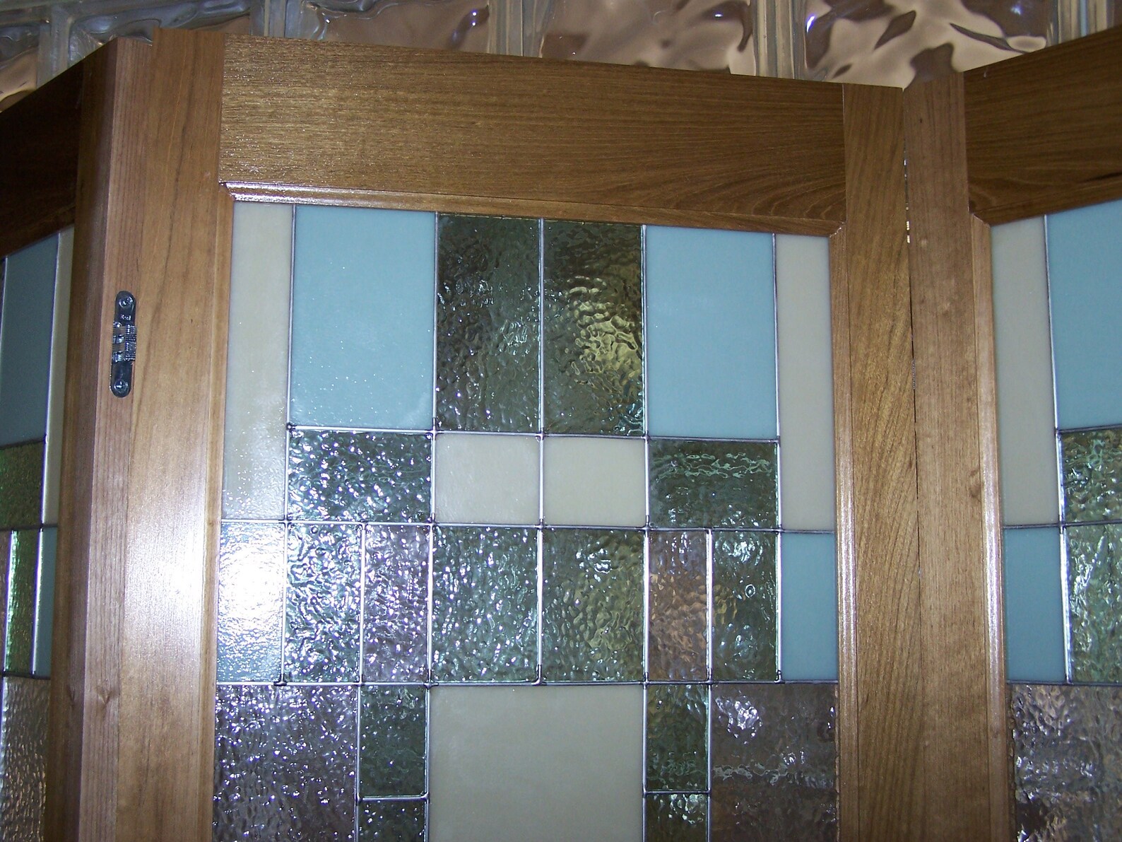 Riesling Stained Glass Room Divider Natural Finish 3Panel Etsy