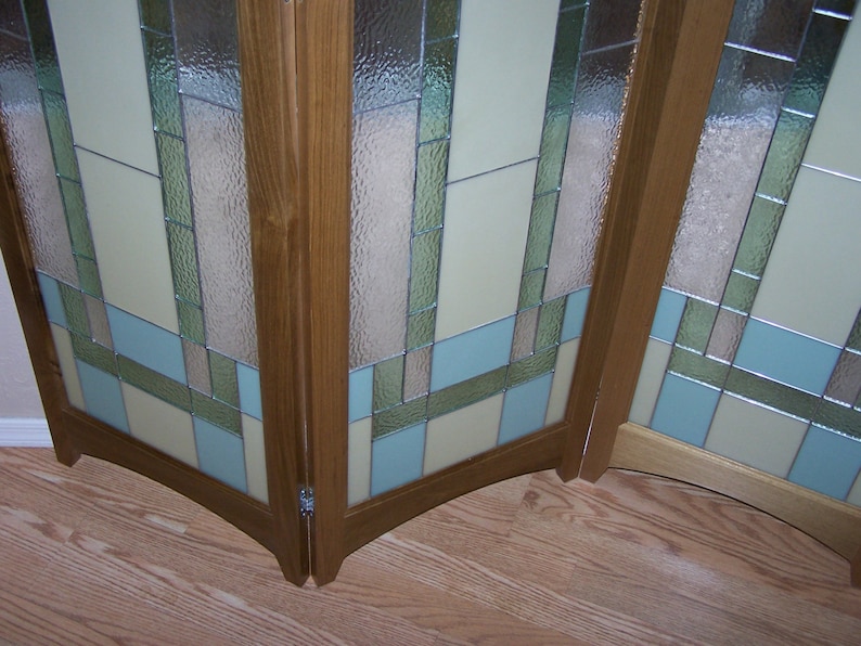 Riesling Stained Glass Room Divider 3 Panel Screen by Adair Etsy