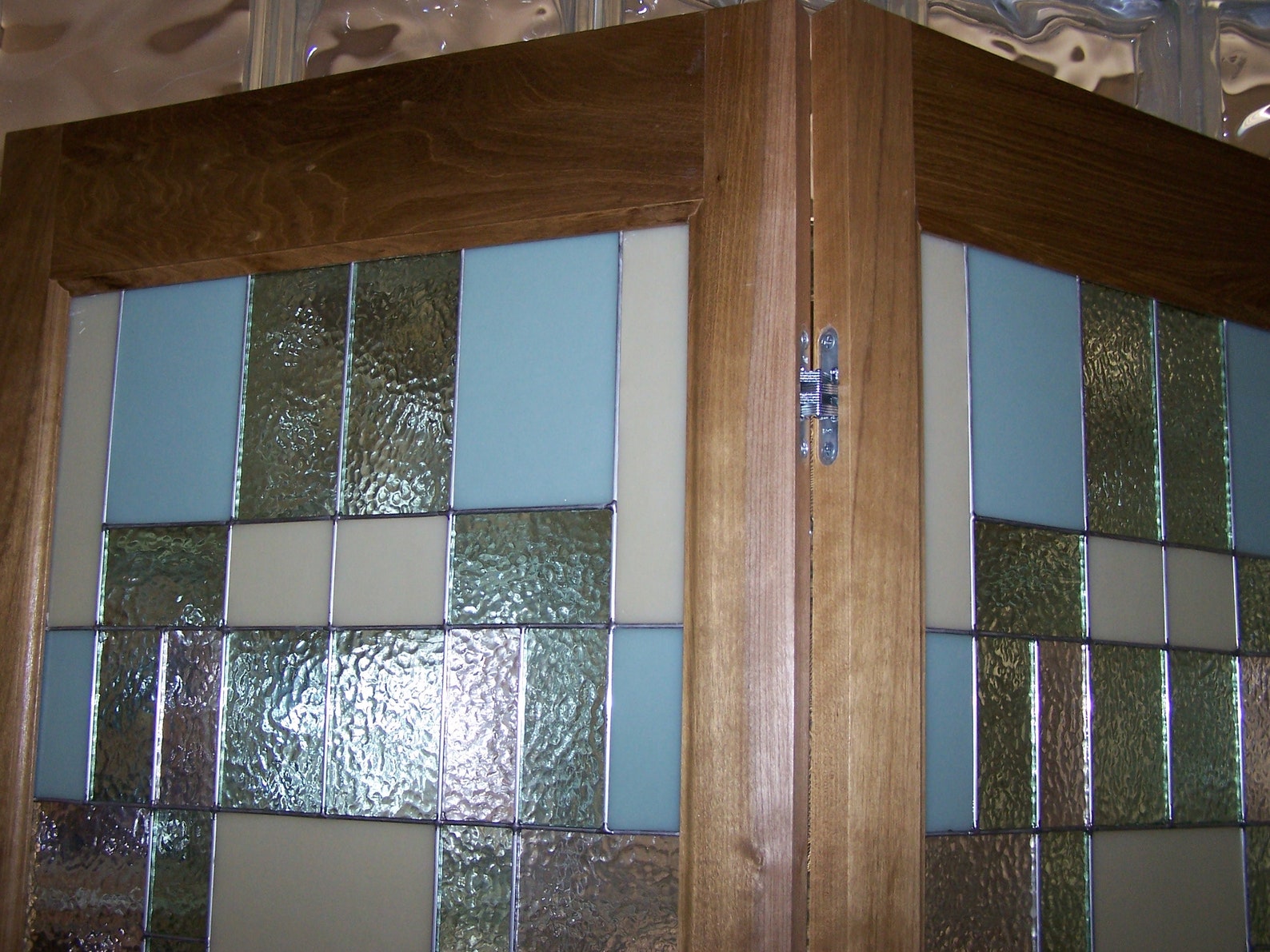 Riesling Stained Glass Room Divider Natural Finish 3Panel Etsy