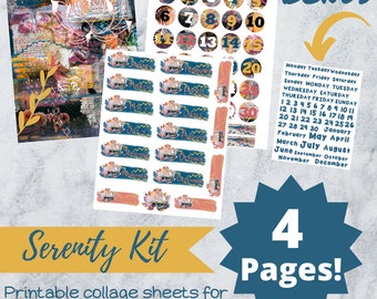 Journaling afdrukbaar dagboek afdrukbaar collageblad afdrukbaar dagboek datums afdrukbaar planner afdrukbaar maand afdrukbaar collageblad