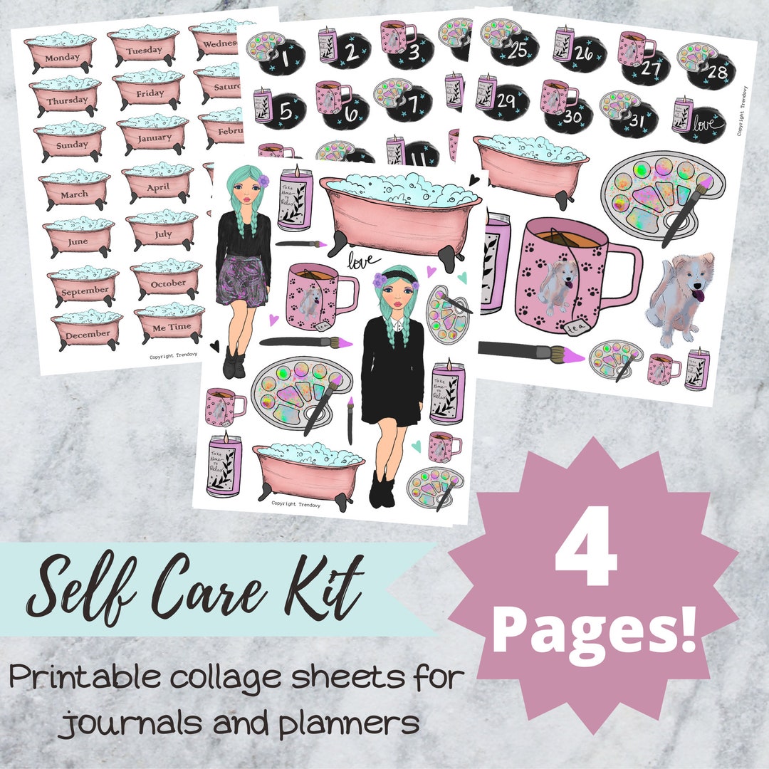 Journaling Printable Journal Stickers Collage Sheet Printable Journal ...