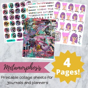 Journaling printable journal printable collage sheet printable journal dates printable planner printable month printable collage sheet