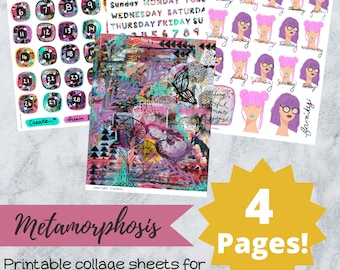 Journaling afdrukbaar dagboek afdrukbaar collageblad afdrukbaar dagboek datums afdrukbaar planner afdrukbaar maand afdrukbaar collageblad