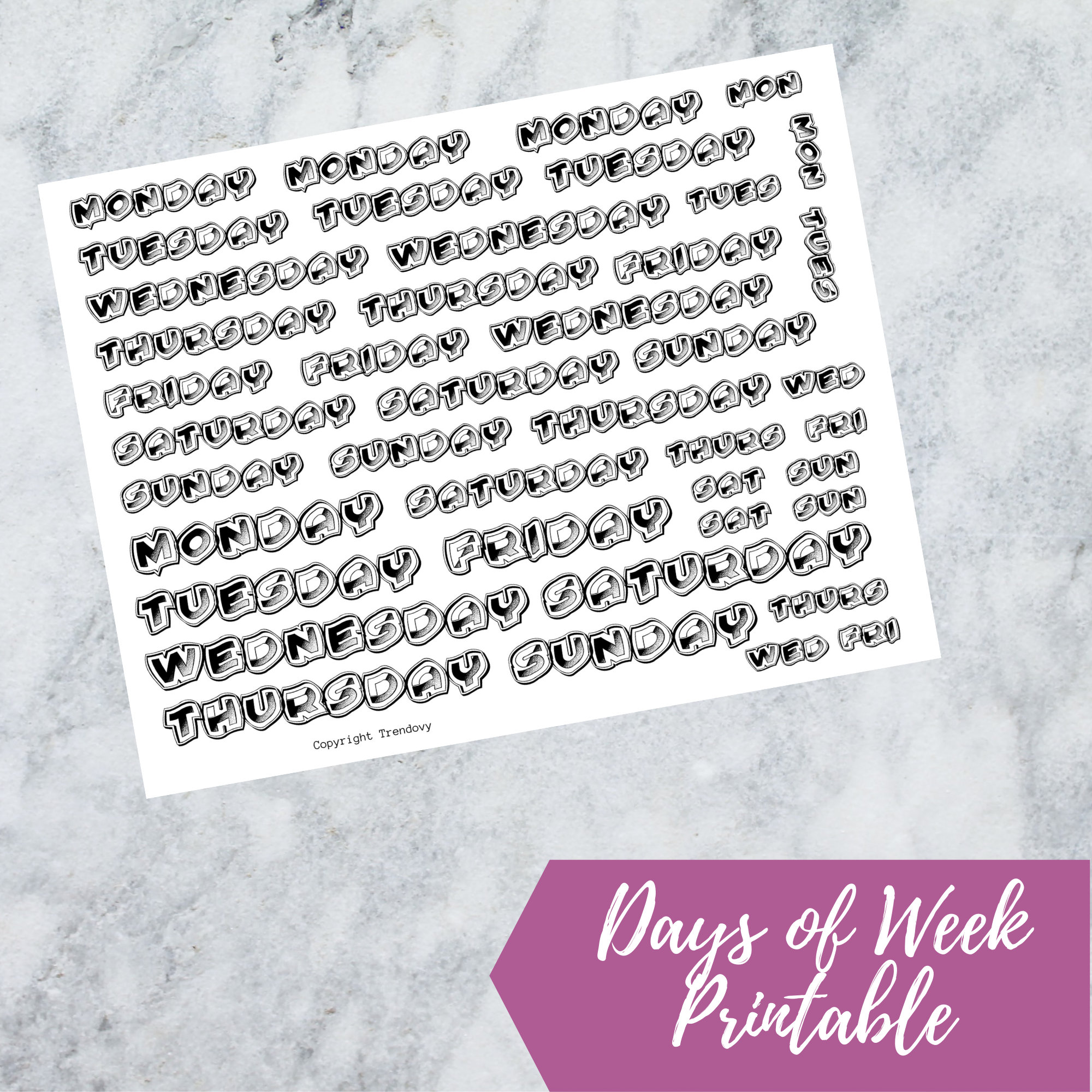 Journal Printable, Journaling Printable, Dates Printable, Journal Tabs ...