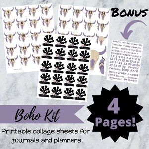 Journaling printable journal printable collage sheet printable journal dates printable planner printable month printable collage sheet