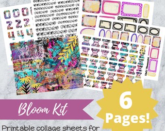 Afdrukbare dagboeken journaling afdrukbare datums afdrukbare dagboektabs afdrukbare planner afdrukbare collagevellabels afdrukbaar collagevel