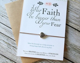 Fertility Bracelet, Faith over Fear Bracelet, Inspirational Gift, Fertility gift