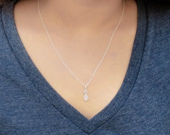 Fertility Necklace -The Fertile Moonstone in Sterling Silver, Enhancing Jewelry, Simple, Elegant