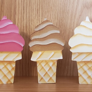 Personalized Ice Cream Cone Summer Wood Decoration