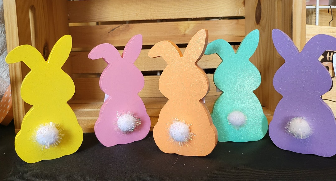 Stand up Bunny With Cottontail - Etsy