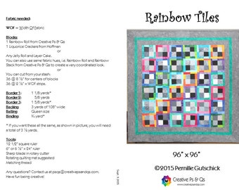 Kit: Rainbow Tiles quilt