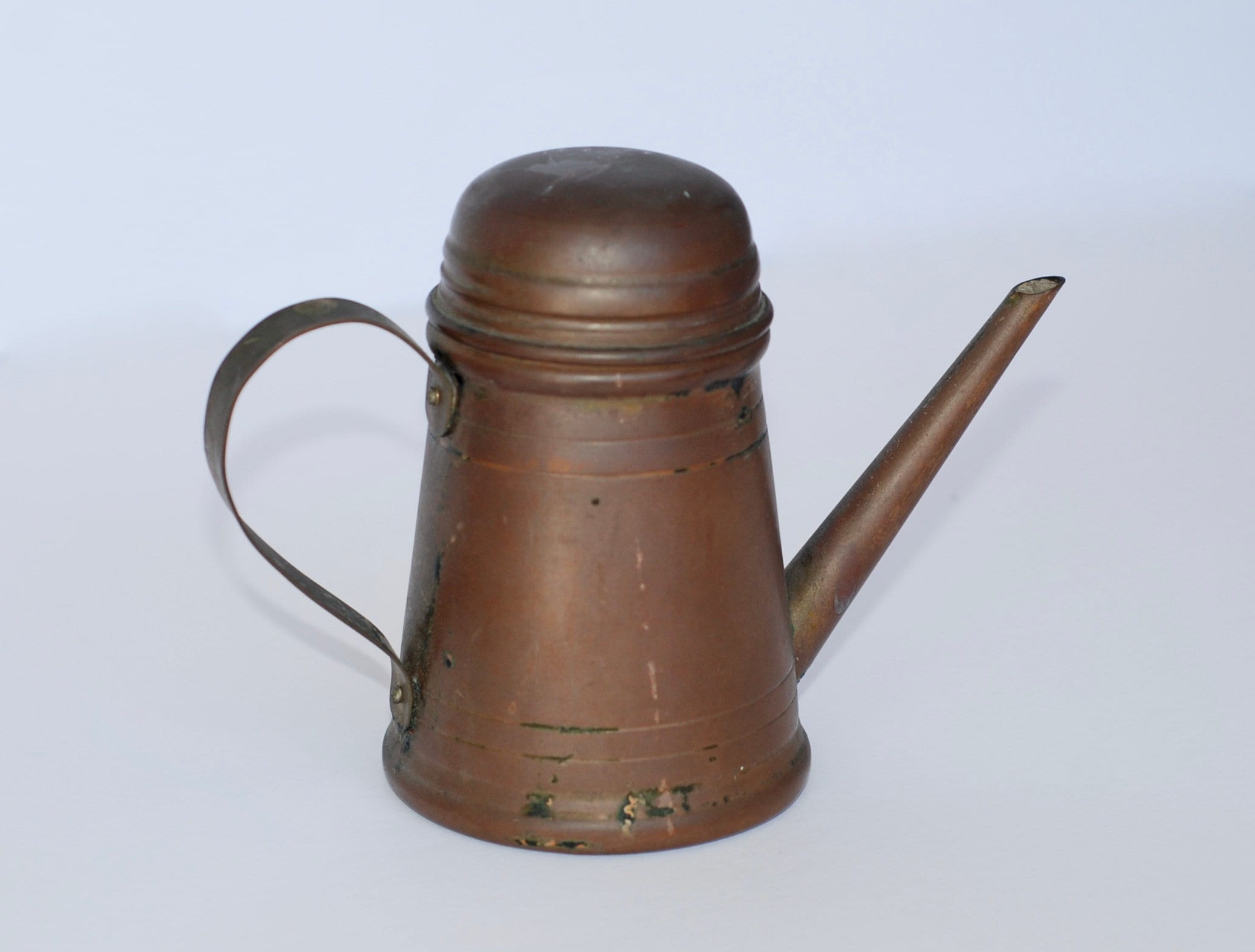 Rustic Copper Antique Chocolate Pot with Brass Handle Made in Korea O.D.I Teapot Farmhouse Decor Primitive Coffee Water Rare