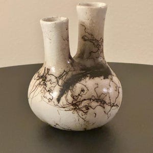 Navajo “Dine” Small Horsehair Pottery Wedding Vase/Bowl Signed Authentic