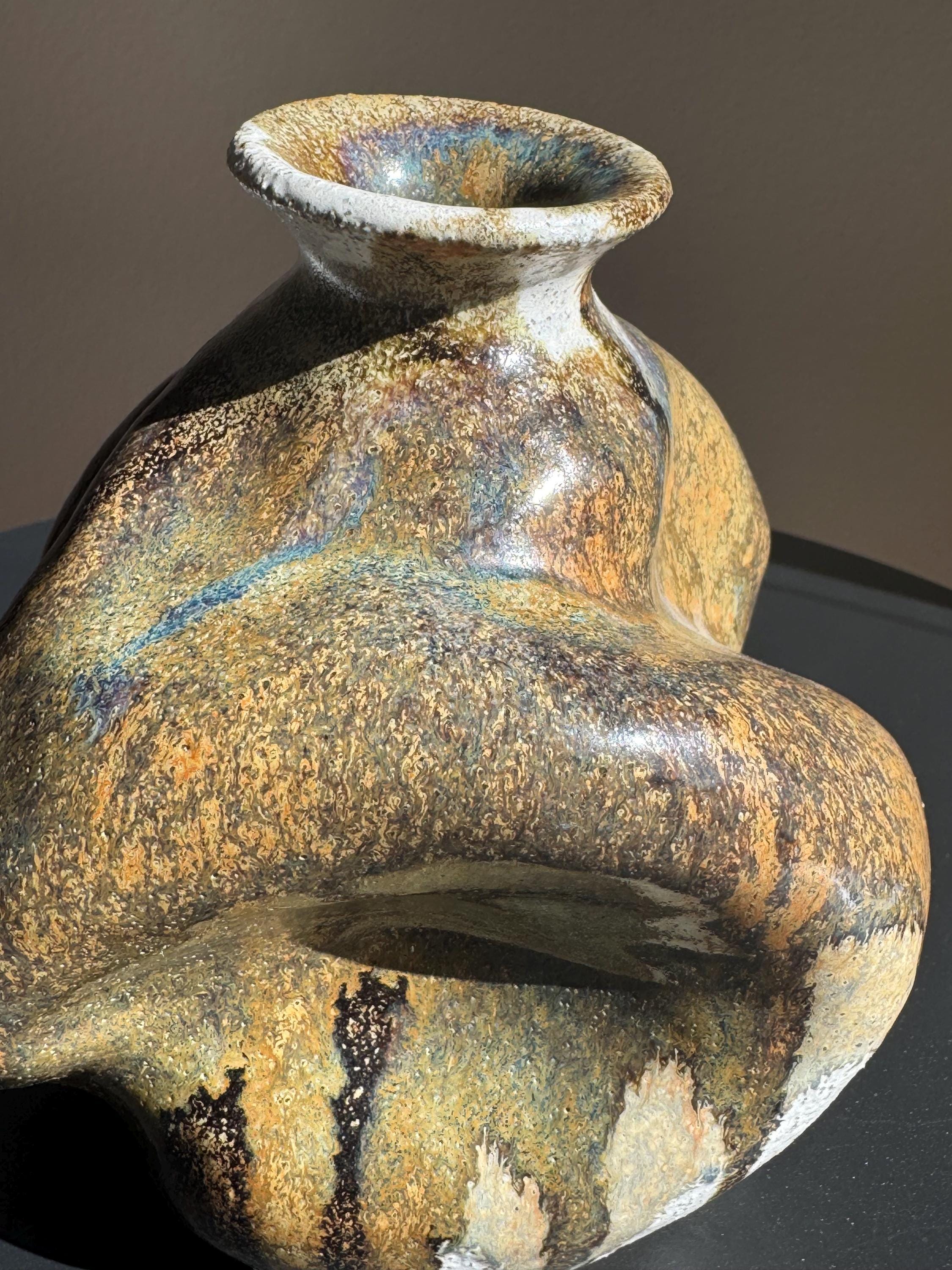 Signed Studio Art Pottery Sculptural Abstract Ceramic Vase - Etsy