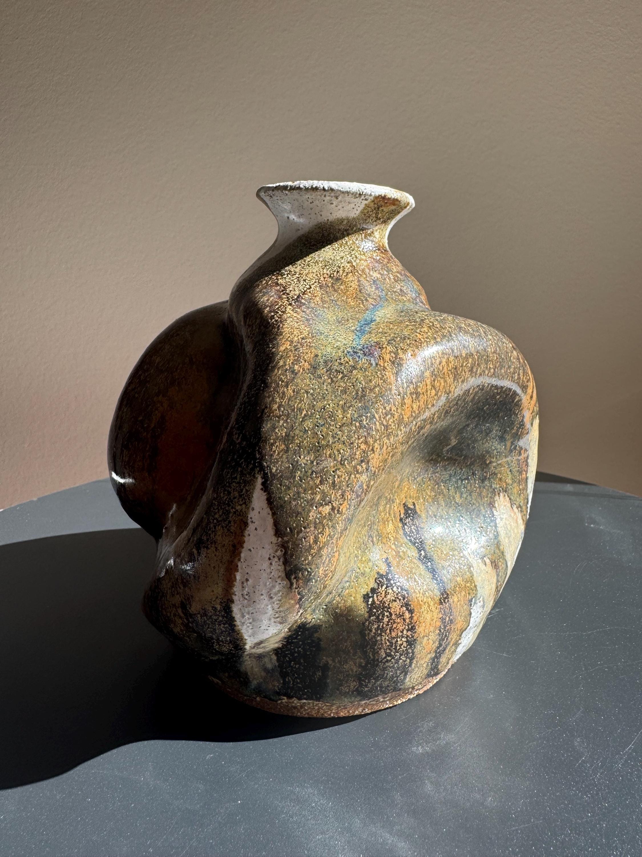 Signed Studio Art Pottery Sculptural Abstract Ceramic Vase - Etsy