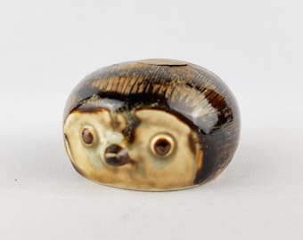 Vintage SOHOLM STENTOJ DENMARK Brown and Beige Hedgehog Figurine