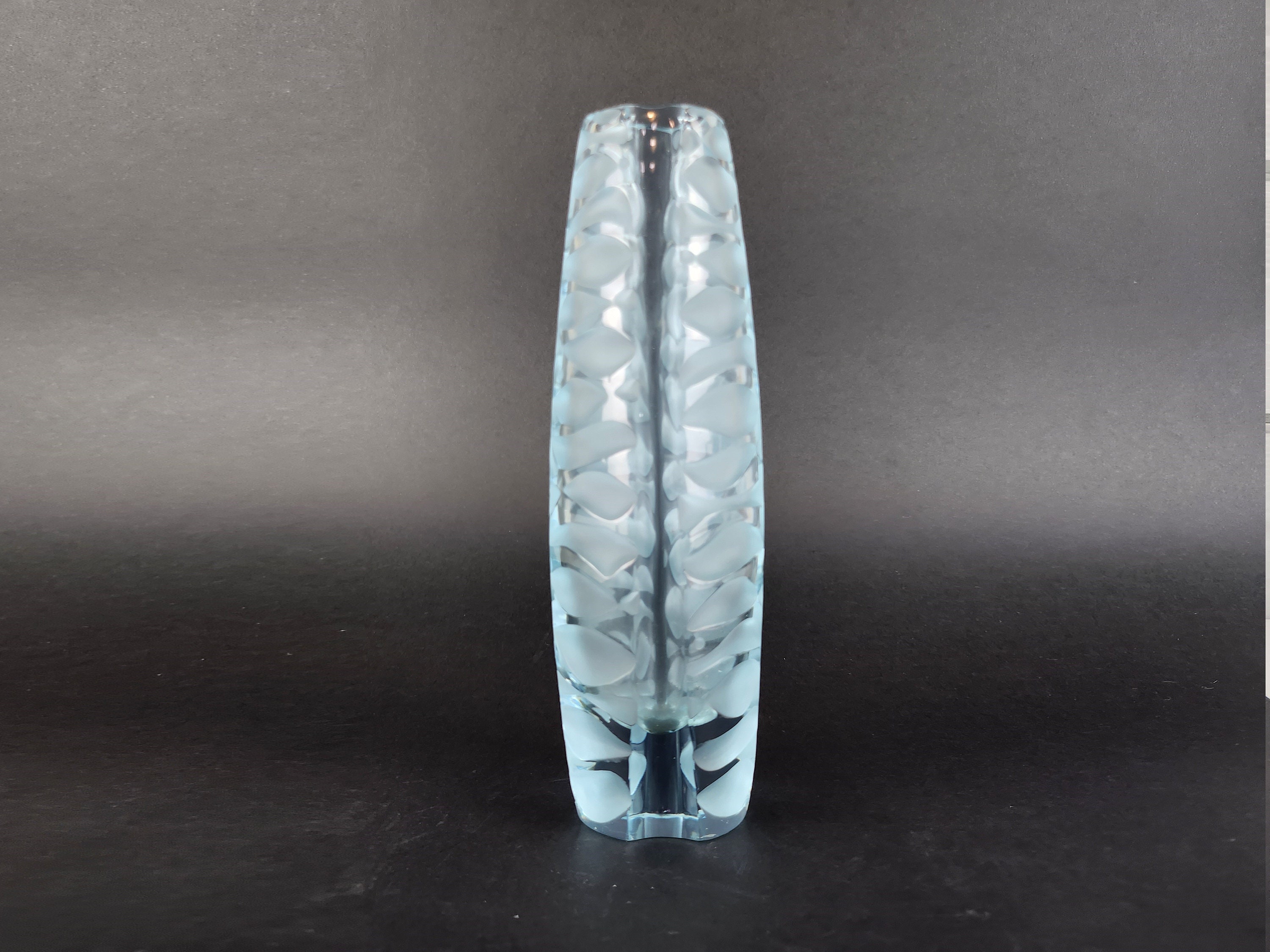 Rare Vintage ZELEZNY BROD SKLO Lilac/Blue Neodymium Glass Vase from Czechoslovakia 1960-70's by Vaclav Horacek