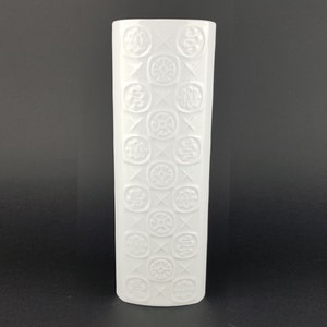 Vintage AK KAISER Porzellan 3D Relief Porcelain Vase West German Pottery 1970s
