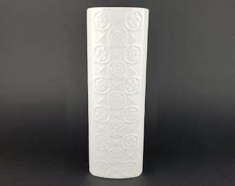 Jarrón vintage de porcelana AK KAISER con relieve 3D, cerámica de Alemania Occidental, década de 1970