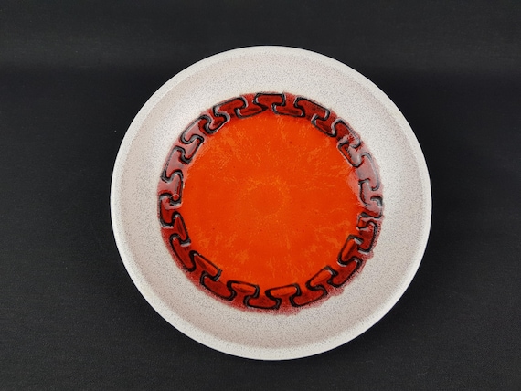 Buy Vintage Orange DÜMLER & BREIDEN Relief Fat Lava Bowl 226-20