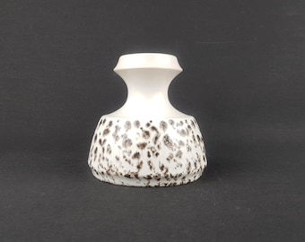 Vintage STEULER KERAMIK White Fat lava Vase 319-10 West German Pottery 1960s