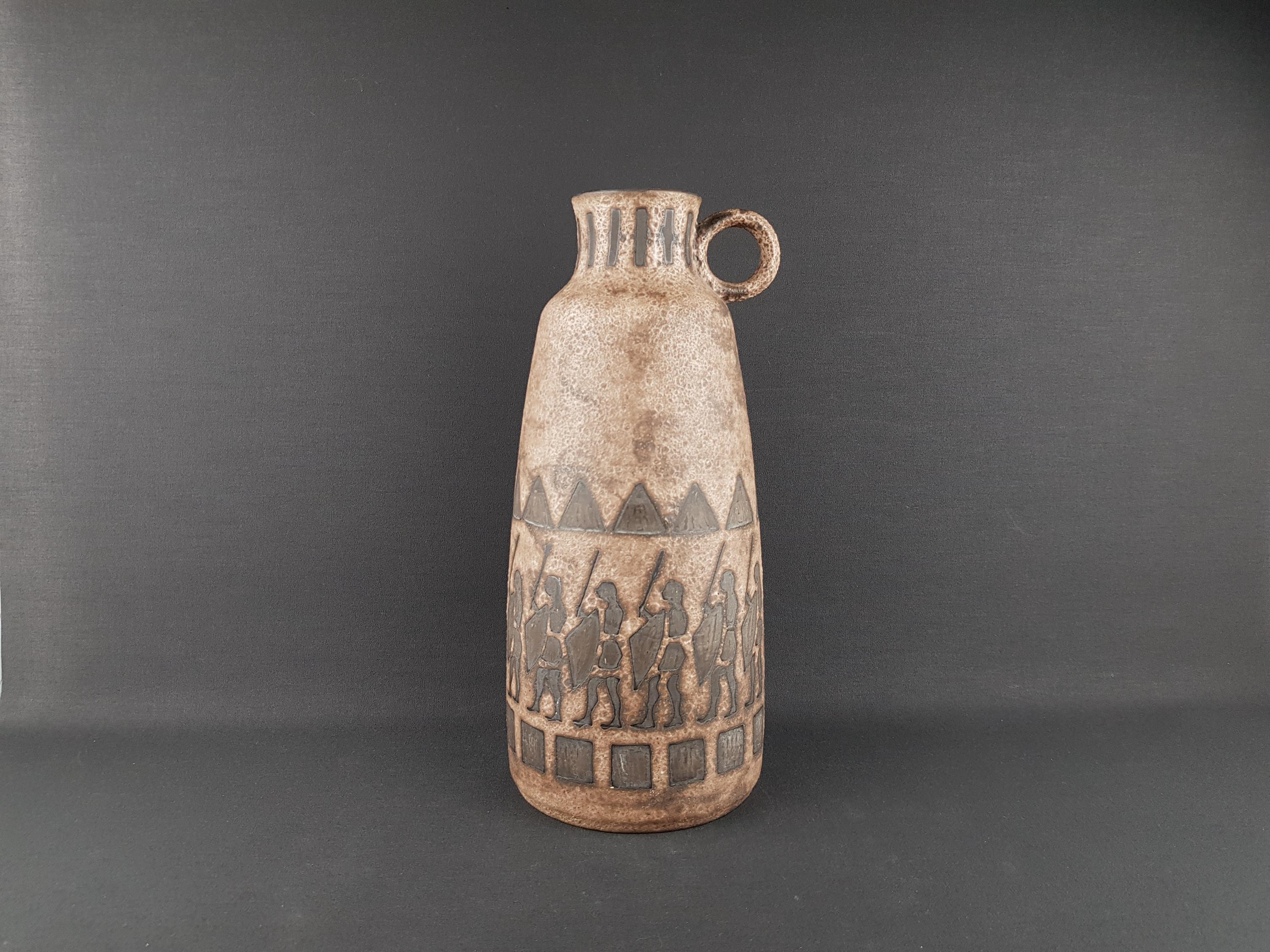 Vintage CERAMANO Jug Vase 228 With Agina Decor West German Pottery