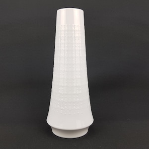 Vintage HUTSCHENREUTHER PORZELLAN Op Art Porcelain Vase, West German Pottery