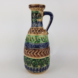 Vintage BAY KERAMIK Fat Lava vase West German Pottery #