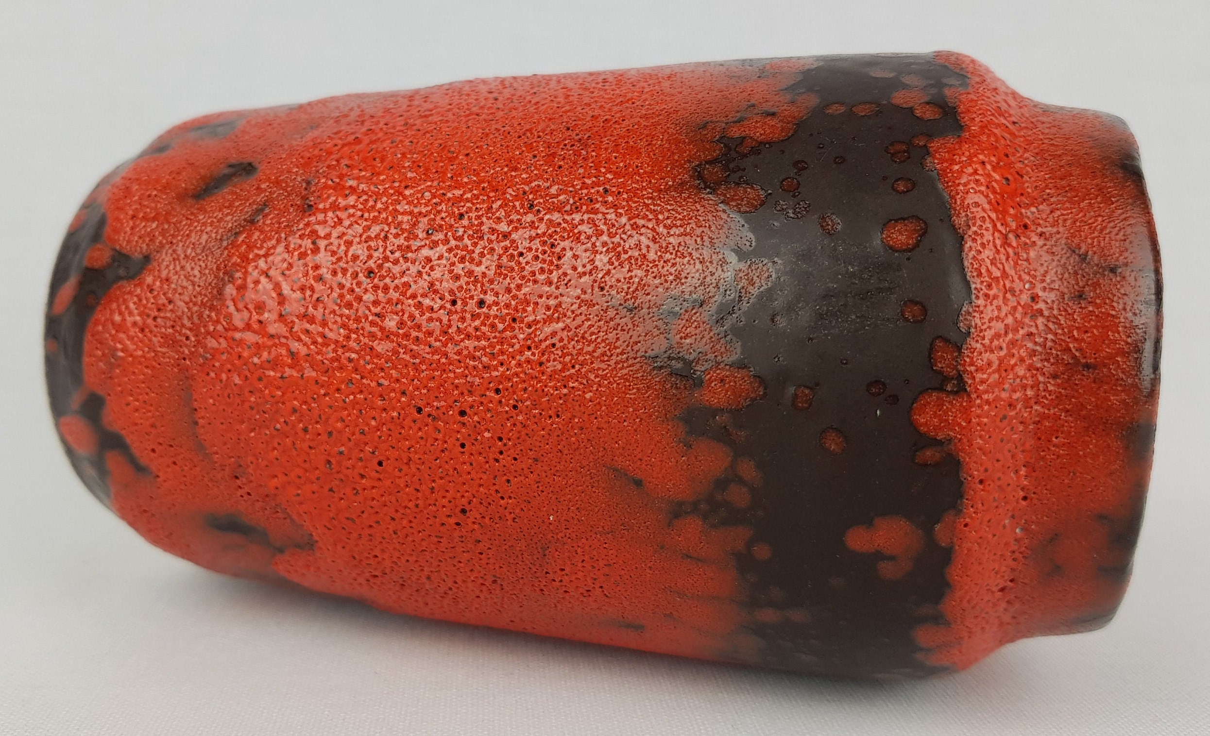Vintage SCHEURICH KERAMIK Red Fat Lava Vase 231 15 West German